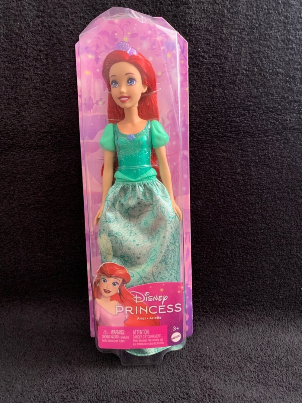 NIB Mattel Disney Princess Ariel Doll in Emerald Green Gown with Red Hair